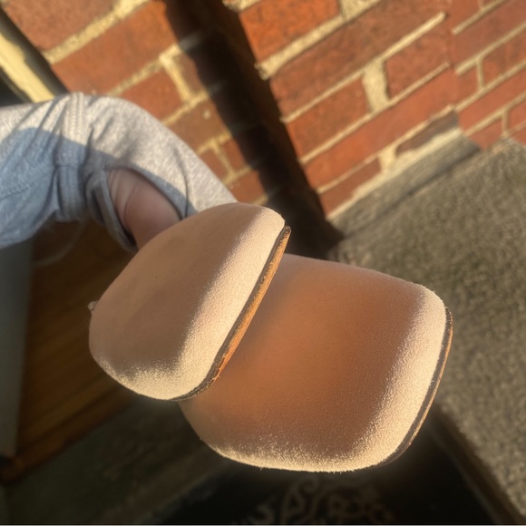 Coach Suede Slides with Low Stacked Wood Heel & Square Toe Ballet Pink Mules - Picture 7 of 8